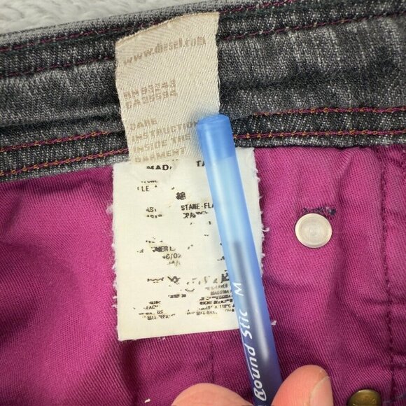 Diesel Grey Denim Jeans Slammer Stretch Men’s Size 31 x 32 Made in Italy - Picture 6 of 11